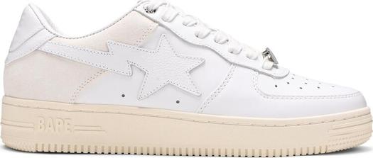 Кроссовки Bapesta Low Suede Heel - White, белый
