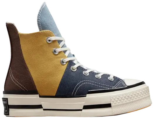 Кроссовки Converse Chuck 70 Plus High Material Mashup, коричневый
