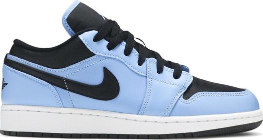 Кроссовки Air Jordan 1 Low GS University Blue Black, синий