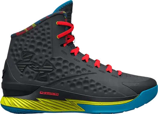 Кроссовки Under Armour Sour Patch Kids x Curry 1 Retro GS Pitch Grey, серый