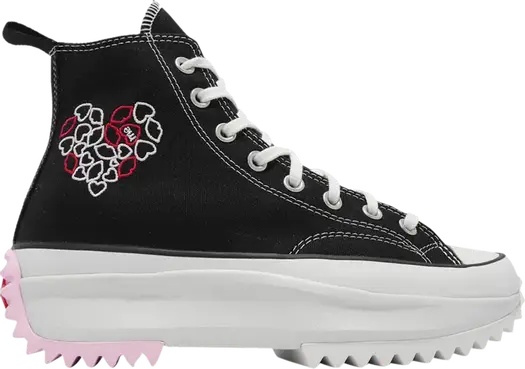 Кроссовки Converse Run Star Hike High Valentines With Love, черный