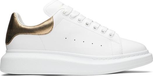 Кроссовки Alexander McQueen Oversized Sneaker White Gold, белый