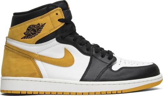 Кроссовки Air Jordan 1 Retro High OG Yellow Ochre, белый