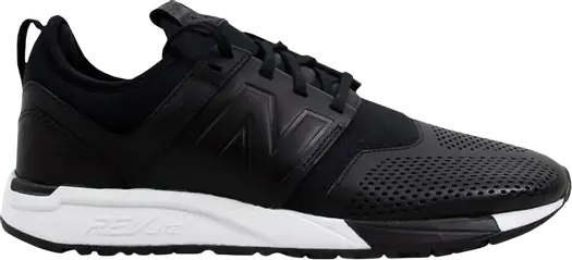 Кроссовки New Balance 247 Leather 'Black', черный