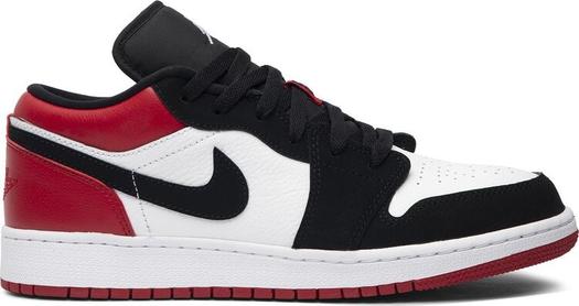 Кроссовки Air Jordan 1 Low GS Black Toe, белый