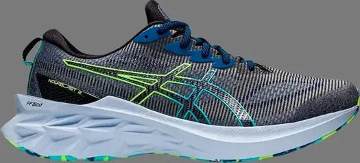 Кроссовки novablast 2 le 'black hazard green' Asics, черный