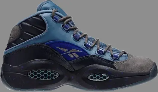 Кроссовки question mid 'stash' Reebok, синий