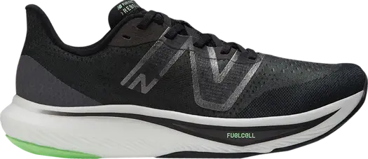 Кроссовки New Balance FuelCell Rebel v3 2E Wide 'Black Vibrant Spring', черный