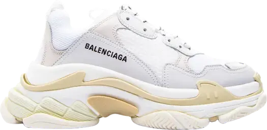 Кроссовки Balenciaga Triple S Sneaker White Tan 2018, белые