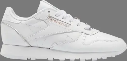 Кроссовки wmns classic leather 'white quartz metallic' Reebok, белый