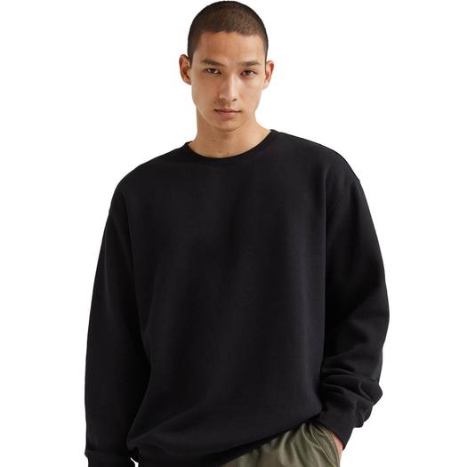 Свитшот H&M Relaxed Fit (свободный крой), черный