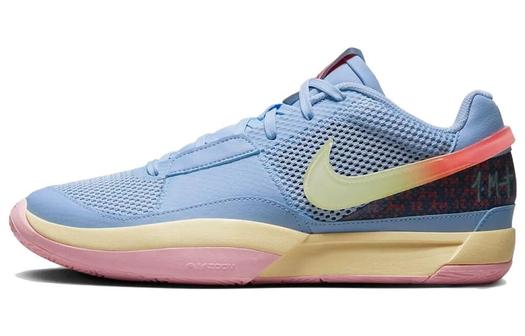 Кроссовки Nike Ja 1, серо-голубой/желто-розовый