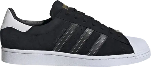 Кроссовки Adidas Superstar 'Black Suede', черный