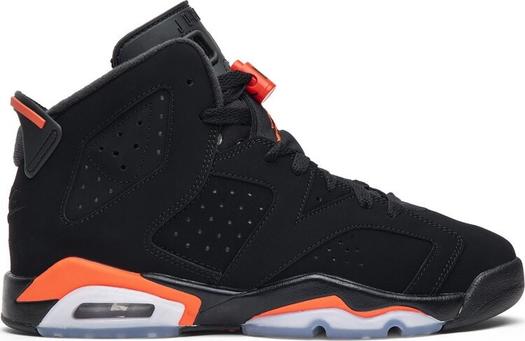 Кроссовки Air Jordan 6 Retro GS Infrared 2019, черный