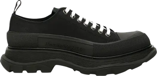 Кроссовки Alexander McQueen Tread Slick Lace Up Triple Black, черный