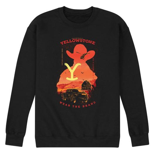 Мужской свитшот с силуэтом Yellowstone Licensed Character