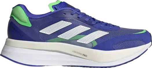 Кроссовки Adidas Adizero Boston 10 'Sonic Ink Screaming Green', фиолетовый