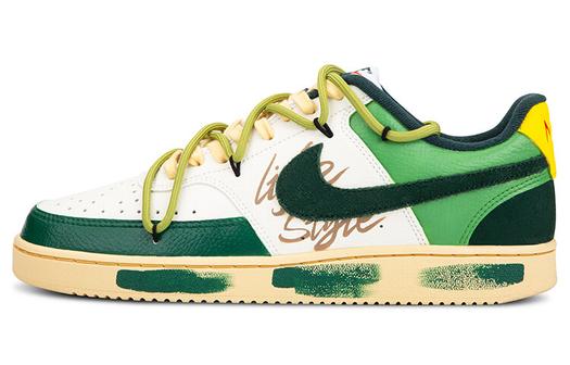 Кроссовки Nike Court Vision Mid, зеленый/желтый
