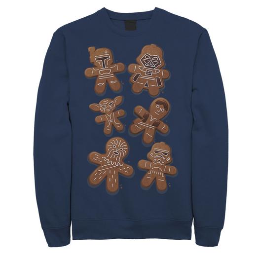 Мужской свитшот Christmas Ginger Bread Wars Star Wars, синий
