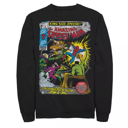 Мужской свитшот из комиксов Marvel Spider-Man Sinister Six Licensed Character