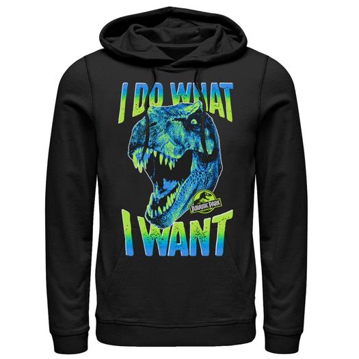 Мужской пуловер с капюшоном «Парк Юрского периода T-Rex I Do What I Want» Licensed Character
