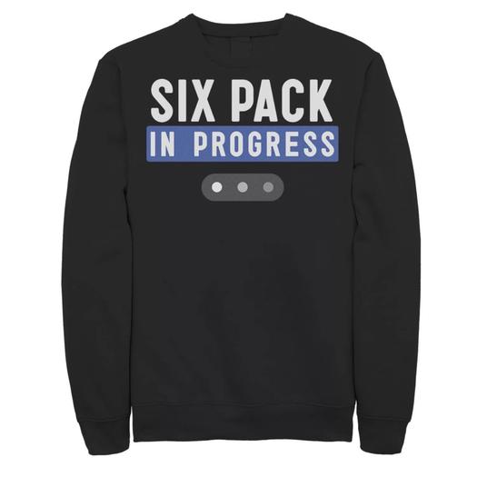 Мужской флисовый пуловер с рисунком Six Pack In Progress Licensed Character