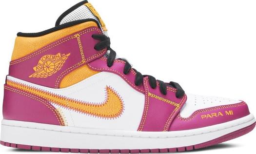 Кроссовки Air Jordan 1 Mid Día de Muertos, фиолетовый