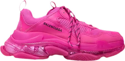 Кроссовки Balenciaga Triple S Sneaker Clear Sole, розовый