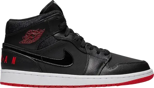 Кроссовки Air Jordan 1 Retro Mid Bred, черный