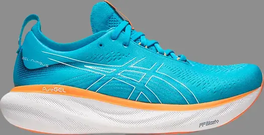 Кроссовки gel nimbus 25 wide 'island blue sun peach' Asics, синий