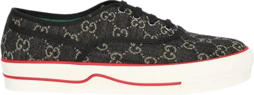 Кроссовки Gucci Tennis 1977 Low GG Logo, черные