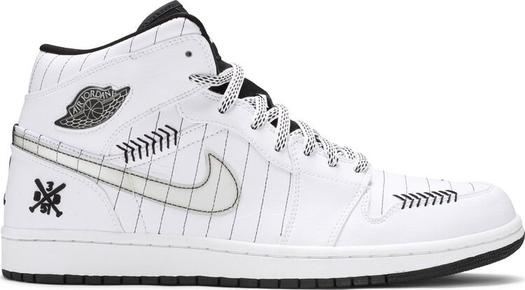 Кроссовки Air Jordan 1 Retro Barons - Home, белый