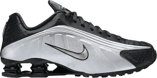 Кроссовки Nike Shox R4 'Black Silver', серебряный