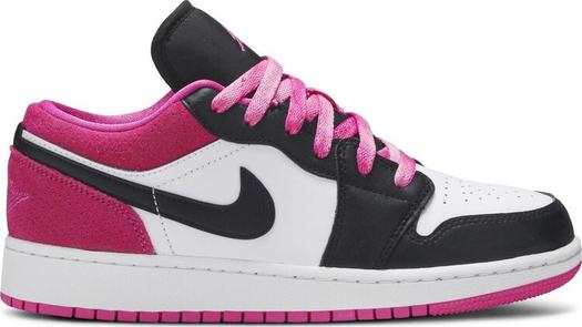 Кроссовки Air Jordan 1 Low SE GS Black Active Fuchsia, черный