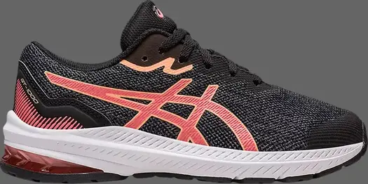 Кроссовки gt 1000 11 gs 'black papaya' Asics, черный