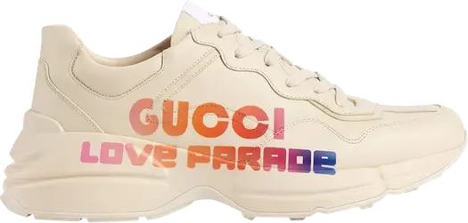 Кроссовки Gucci Rhyton Love Parade, кремовые