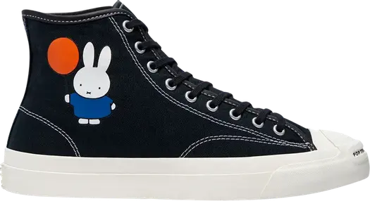Кроссовки Converse POP Trading Company x Jack Purcell Pro High Miffy - Black, черный
