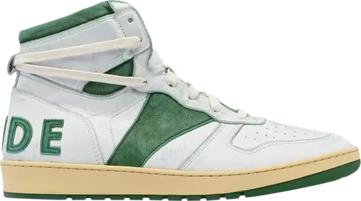 Кроссовки Rhude Rhecess High Skyline - White Green, белый