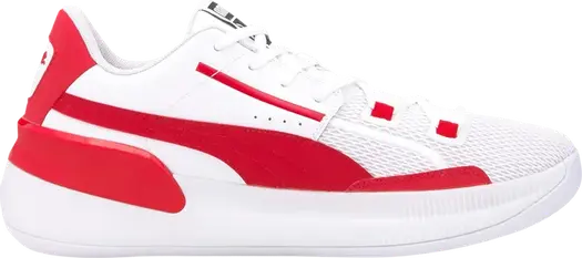 Кроссовки Puma Clyde Hardwood Team High Risk Red, белый