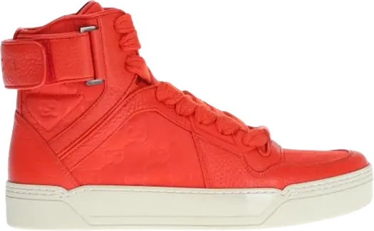 Кроссовки Gucci GG Guccissima High Dusk Red, красные