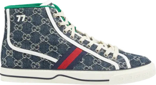 Кроссовки Gucci Tennis 1977 High Denim, синий