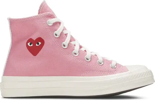 Кроссовки Converse Comme des Garçons PLAY x Chuck 70 High Bright Pink, розовый
