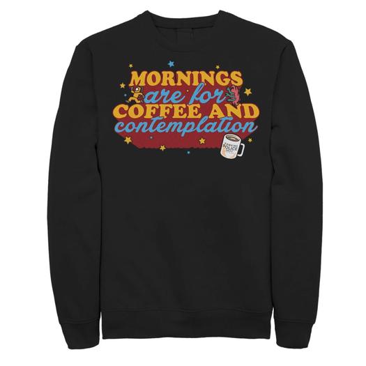 Мужской свитшот с типографским рисунком Stranger Things Coffee & Contemplation Licensed Character