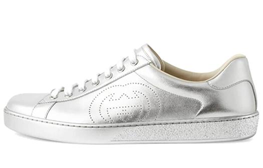 Кроссовки Gucci Ace Metallic Silver