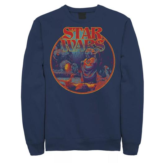 Мужской свитшот с логотипом Star Wars 70-х Styler Circle Portrait Licensed Character