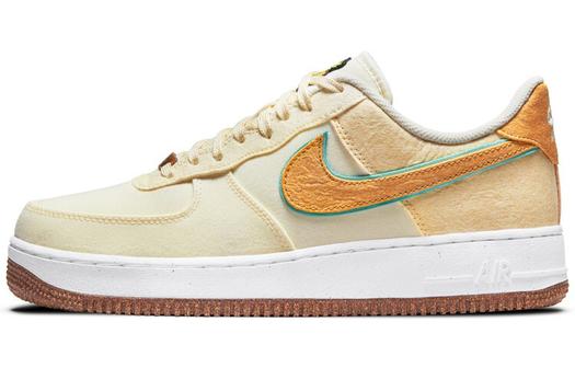 Кроссовки Nike Air Force 1 '07 Premium, светло-бежевый/оранжевый