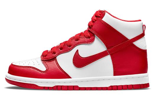 Кроссовки Nike Dunk High, белый/красный