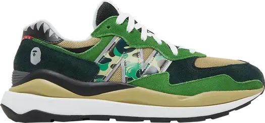 Кроссовки BAPE x 57/40 Green, зеленый