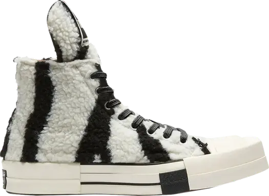 Кроссовки Converse x Rick Owens DRKSHDW TURBODRK Chuck 70 High Zebra