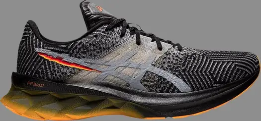 Кроссовки novablast 'pixel noise - sheet rock' Asics, черный